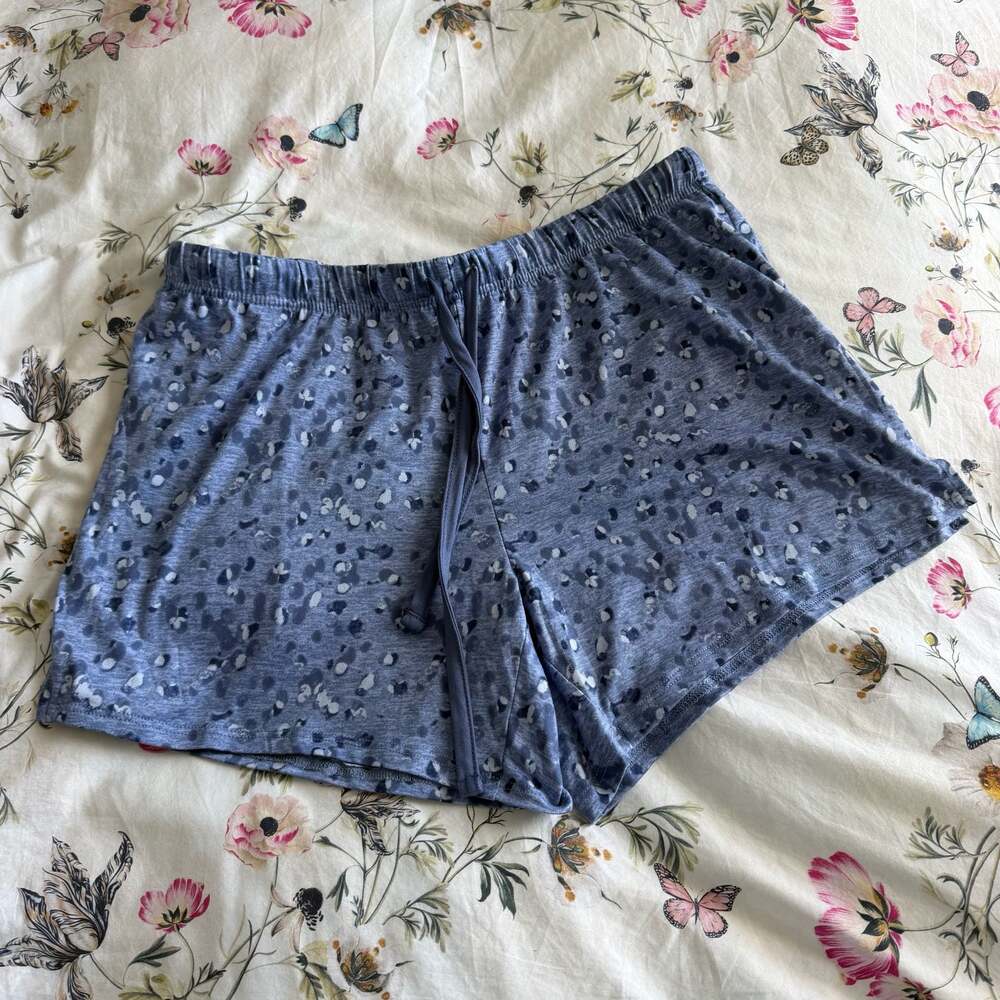Lucky Brand Women's Blue Animal Print Sleep Lounge Shorts